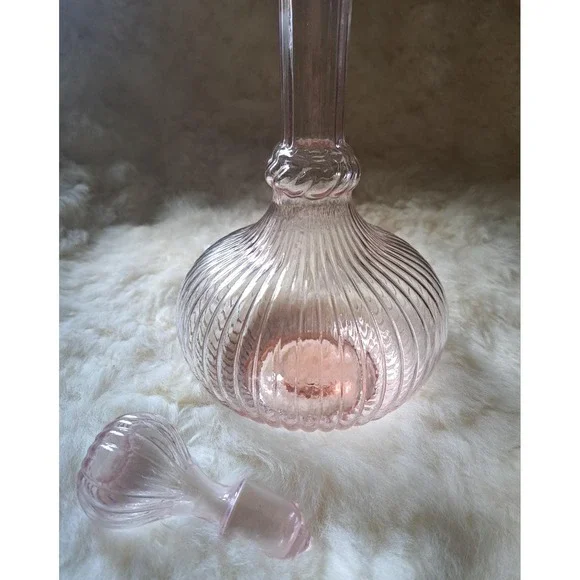 Empoli Pink Genie Bottle Decanter with Stopper - Picture 4 of 10